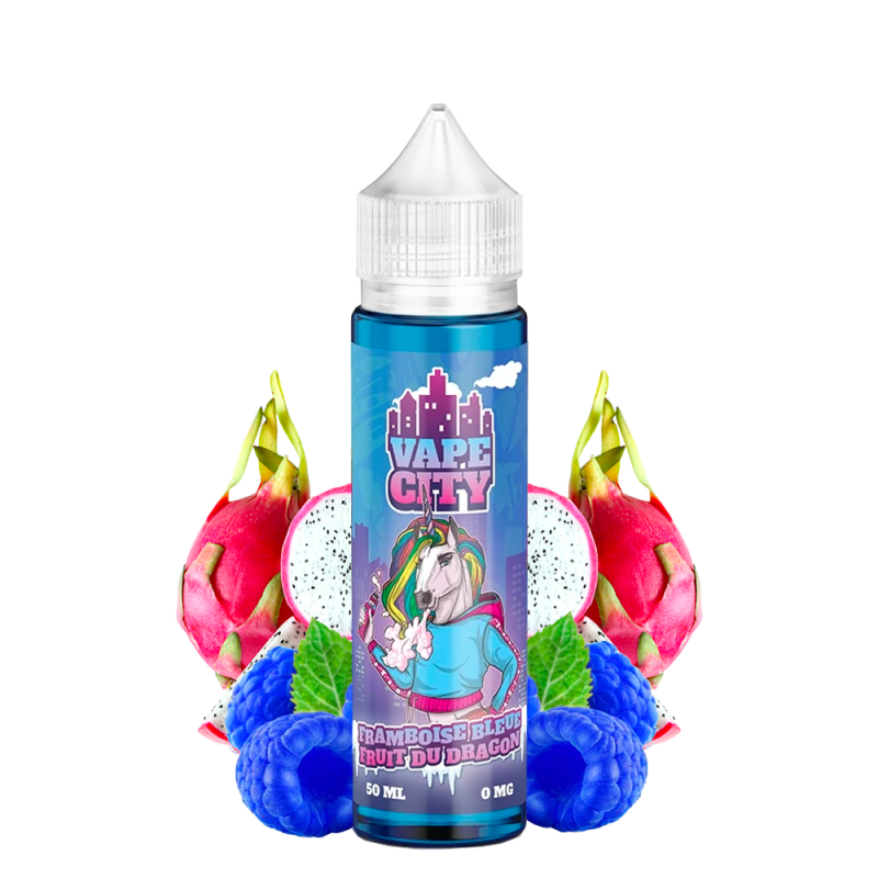 Framboise Bleue Fruit du Dragon 50ml (0mg) - Vape City