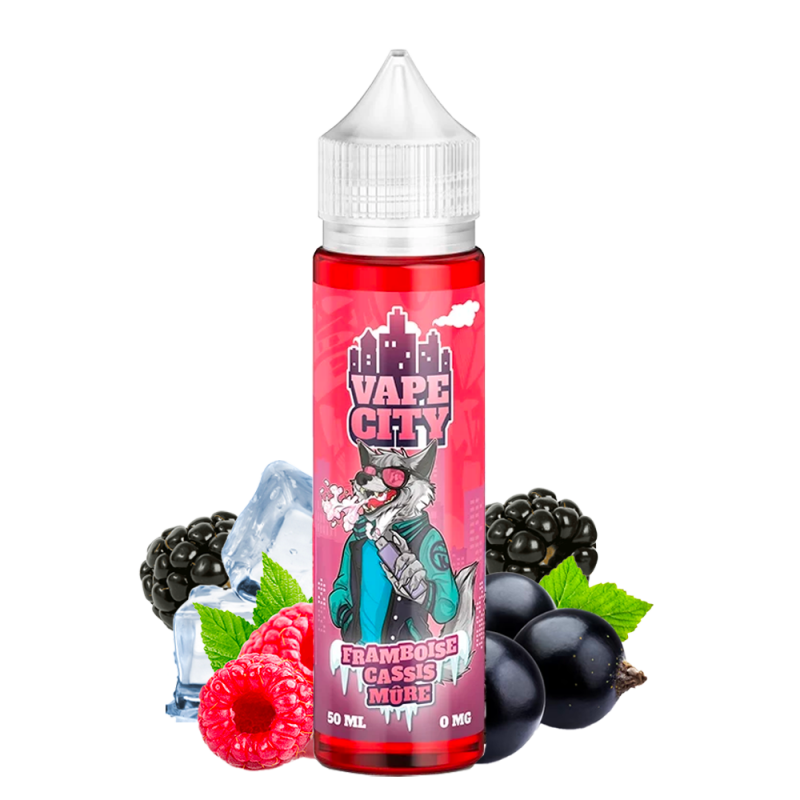 Framboise Cassis Mûre 50ml (0mg) - Vape City
