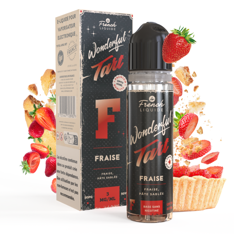 Fraise 60ml (3mg) - Wonderful Tart by Le French Liquide