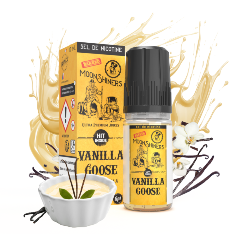 Moonshiners Hit Inside Vanilla Goose Nic Salts 10ml (20mg) - Le French Liquide