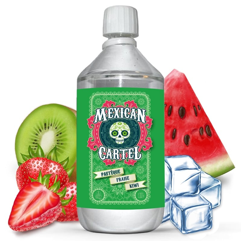 Pastèque Fraise Kiwi 1L (0mg) - Mexican Cartel