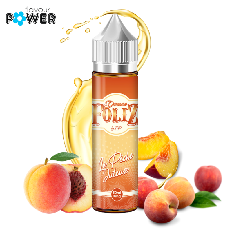La Pêche Juteuse 50ml (0mg) - Douce Foliz by Flavour Power