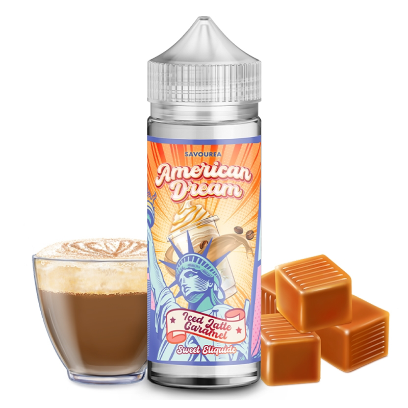 Iced Latte Caramel 100ml (0mg) - American Dream by Savourea