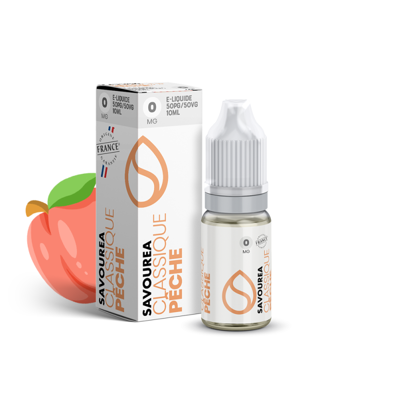 Pêche 10ml (6mg) - Classic Savourea