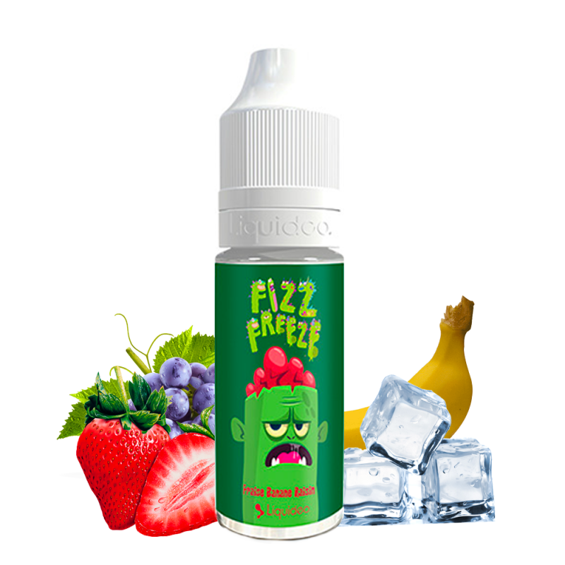 Fraise Banane Raisin 10ml (10mg) - Fizz & Freeze by Liquideo