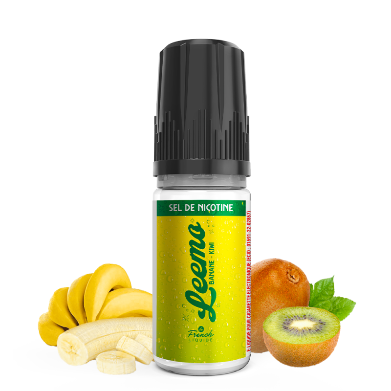 Leemo : Banane Kiwi sel de nicotine 10ml (10mg) - Le French Liquide
