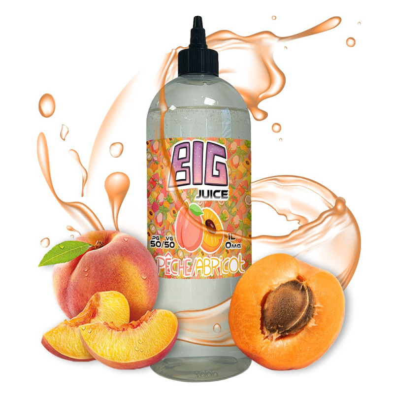 Pêche Abricot 1L (0mg) - Big Juice