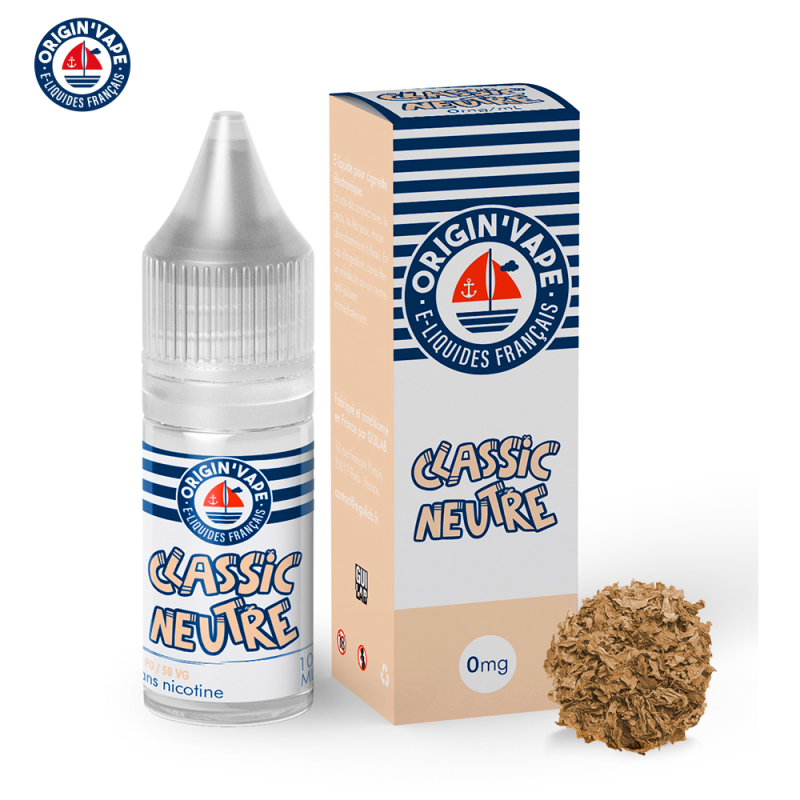 Classic Neutre 10ml (Boite de 10) (3mg) - Origin'vape