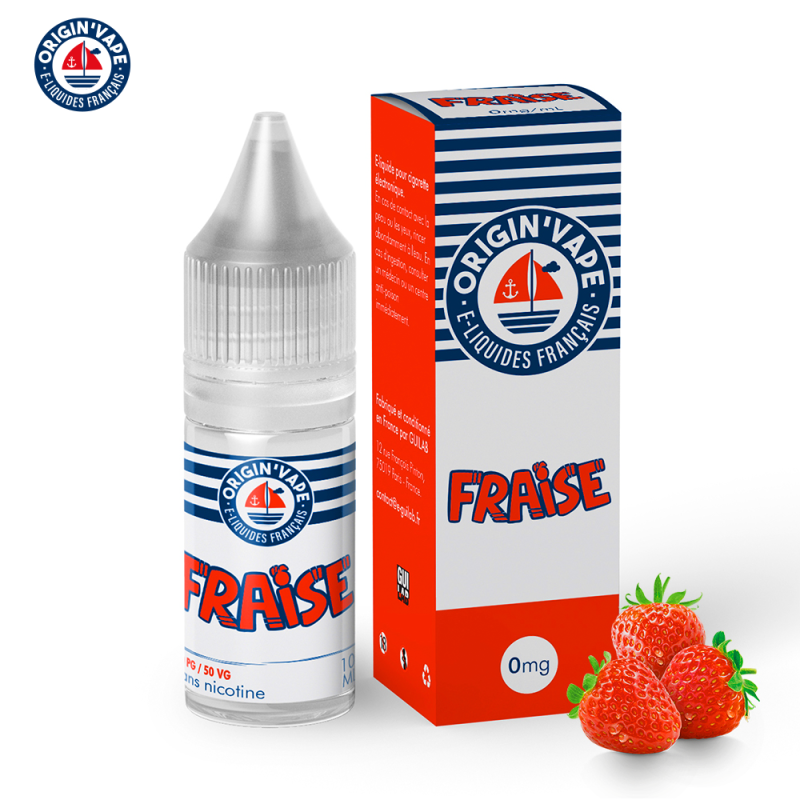 Fraise 10ml (Boite de 10) (0mg) - Origin'vape
