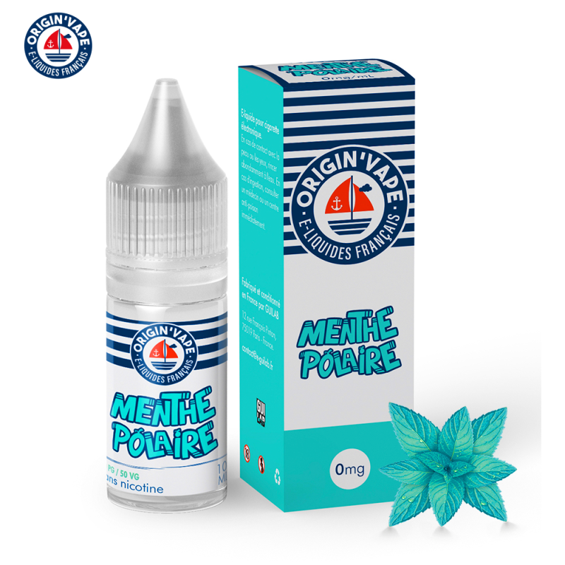 Menthe Polaire 10ml (Boite de 10) (0mg) - Origin'vape
