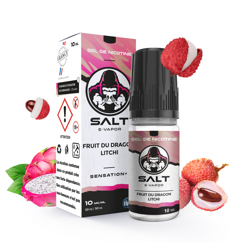 Salt E-Vapor Fruit du Dragon Lychee 10ml (10mg) - Salt E-Vapor Fruit du Dragon Lychee 10ml