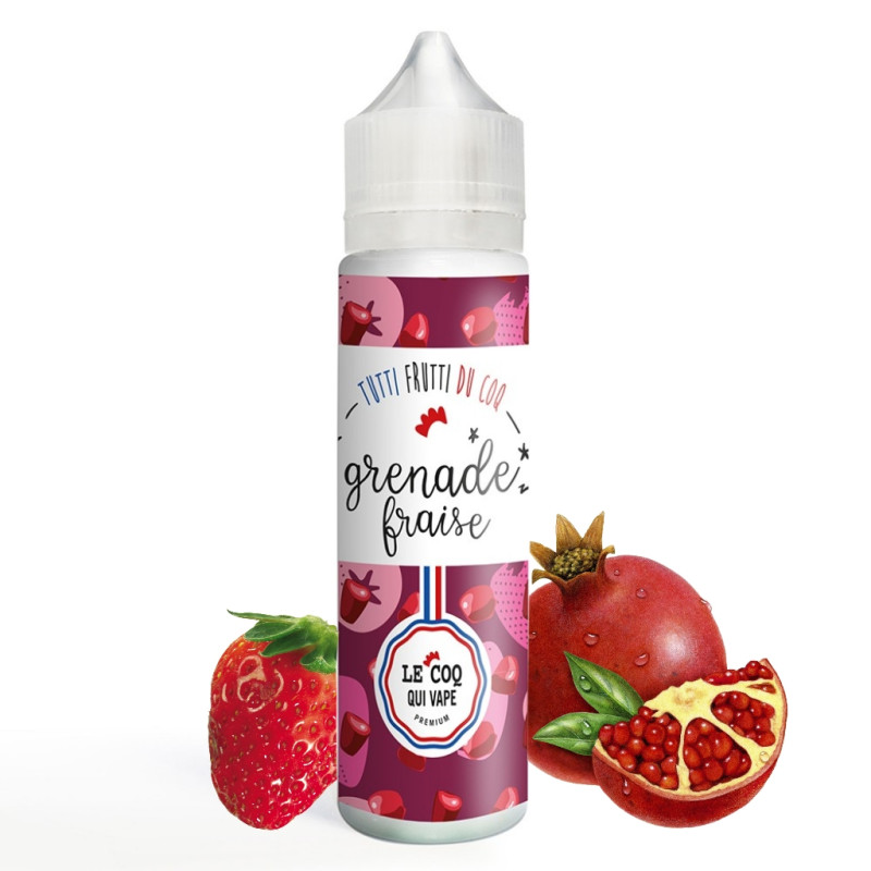 Grenade Fraise 50ml (0mg) - Tutti frutti du Coq