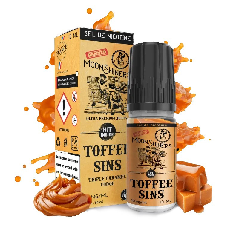 Moon Shiners : Toffee Sins 10ml SALT (20mg) - Le French Liquide
