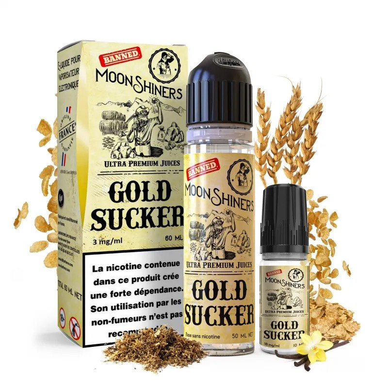 Gold Sucker 60ml Easy2Shake (6mg) - Moon Shiners by Le French Liquide