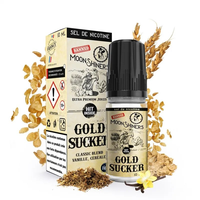 Moon Shiners : Gold Sucker 10ml SALT (10mg) - Le French Liquide