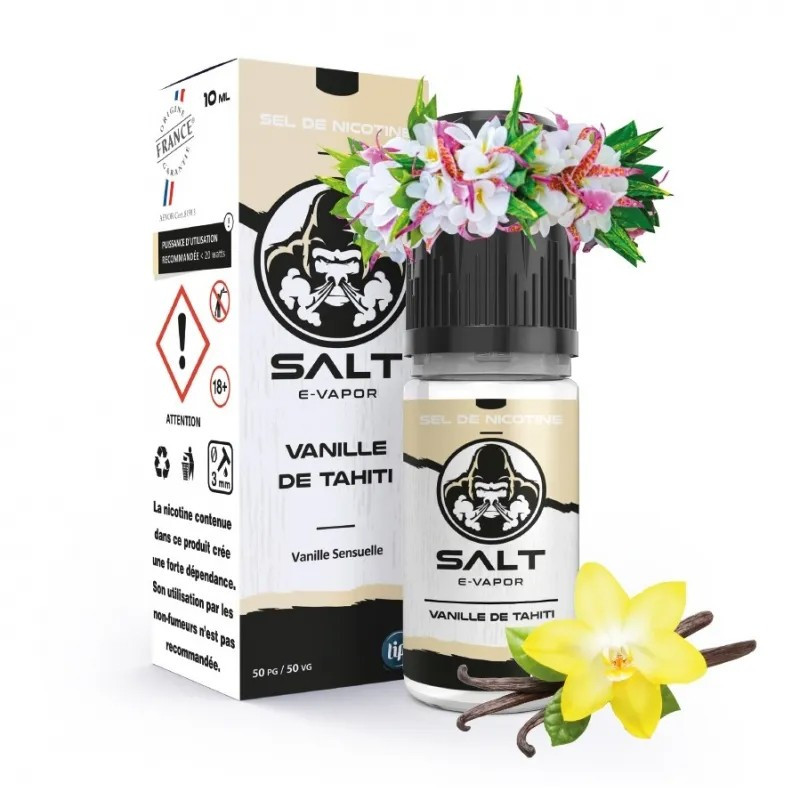 Salt E-Vapor : Vanille de Tahiti 10ml (10mg) - Le French Liquide