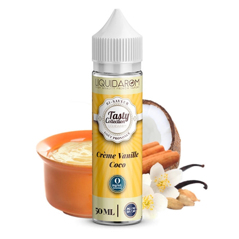 Crème Vanille Coco 50ml (0mg) - Tasty by Liquidarom