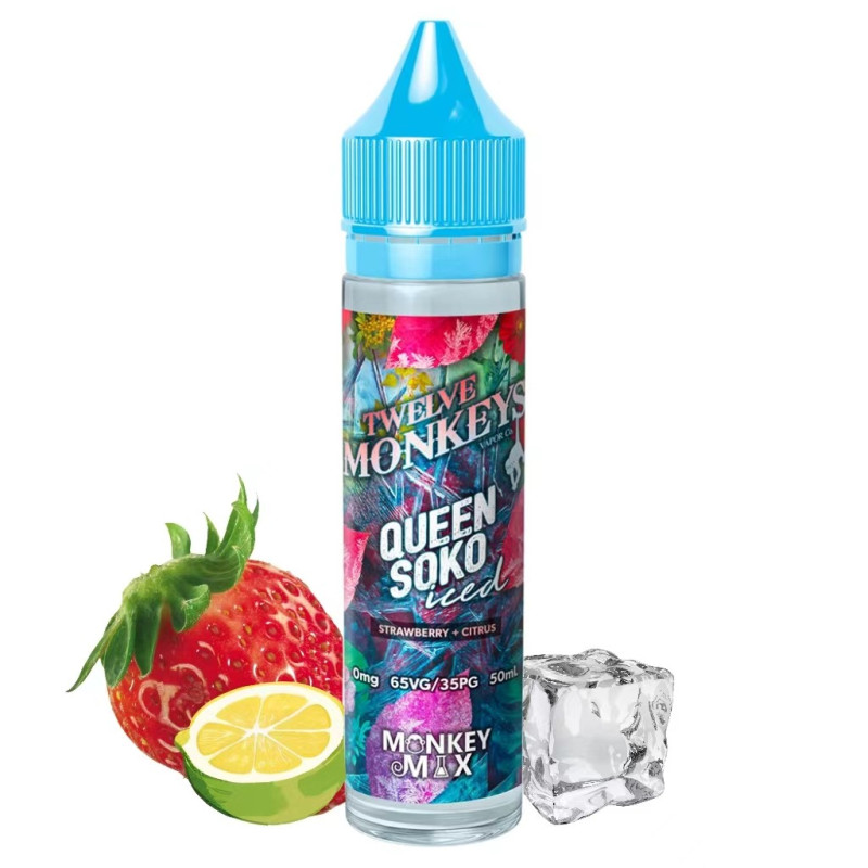 Queen Soko ICED 50ml (0mg) - 12 Monkeys Ice Age