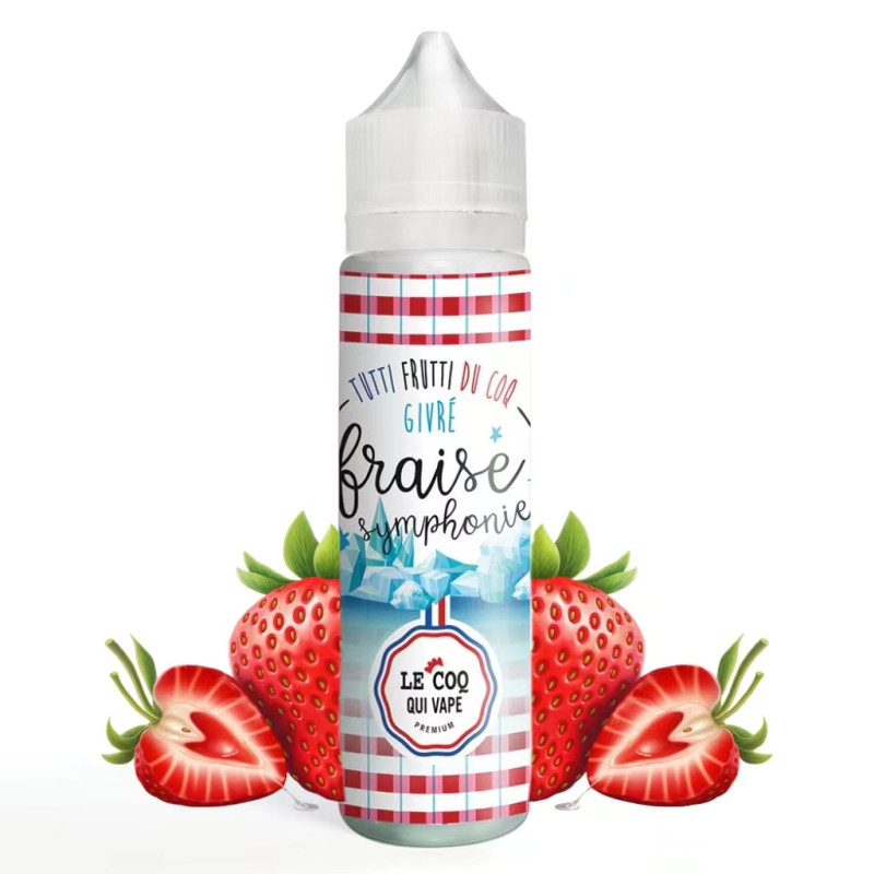 Fraise Symphonie GIVRÉ 50ml (0mg) - Tutti frutti du Coq
