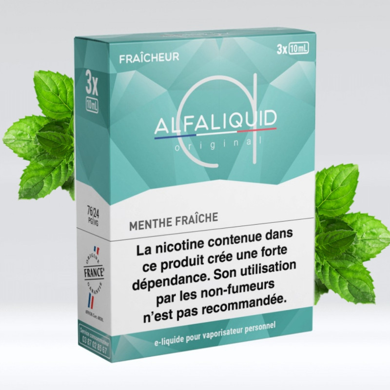 Menthe Fraiche 3x10ml (11mg) - Alfaliquid Fraicheur