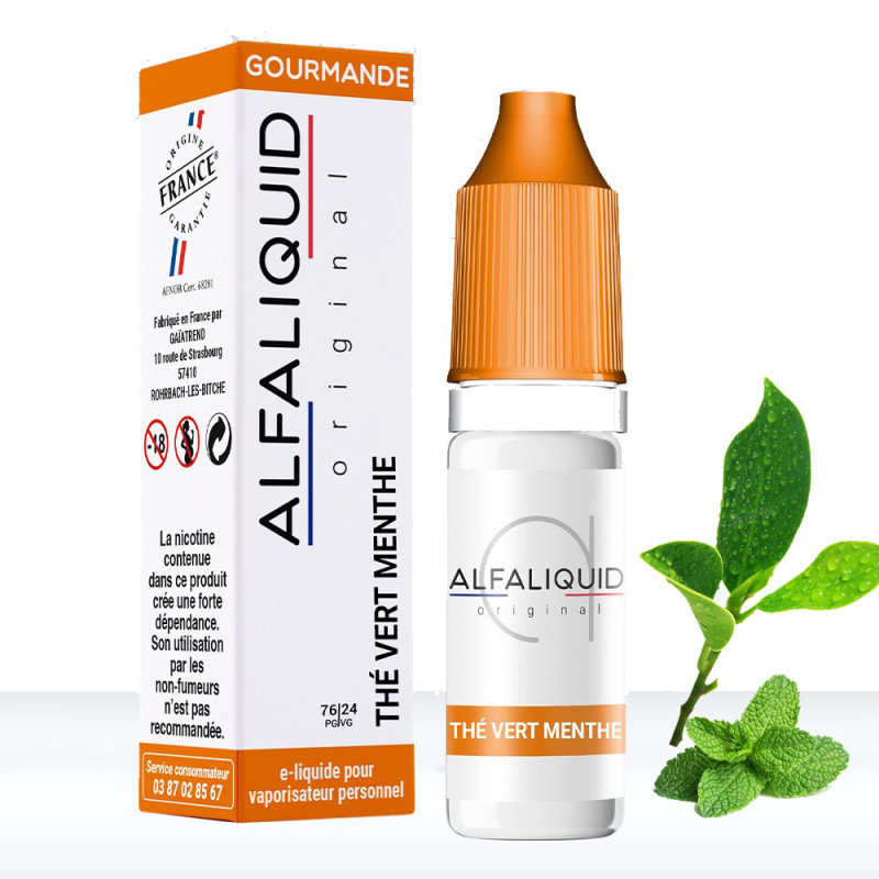 Thé Vert Menthe 10ml (16mg) - Alfaliquid Gourmandes