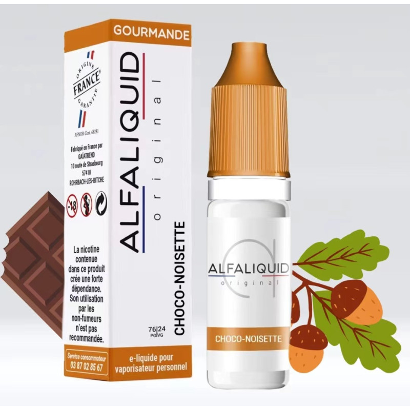 Choco Noisette 10ml (16mg) - Alfaliquid Gourmandes