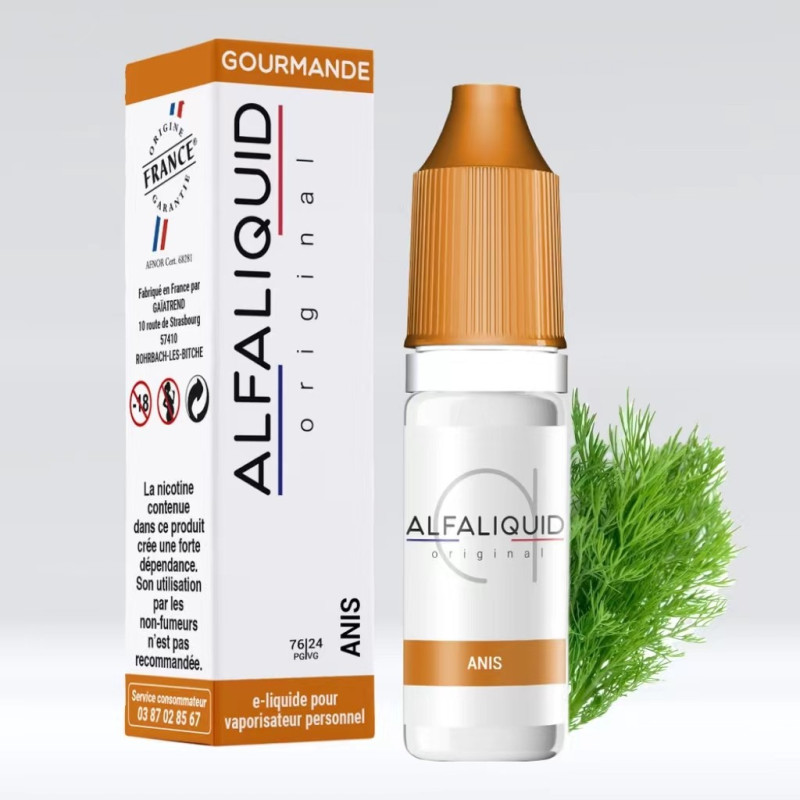 Anis 10ml (11mg) - Alfaliquid Gourmandes