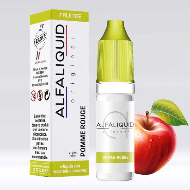 Pomme Rouge 10ml (16mg) - Alfaliquid Fruitées