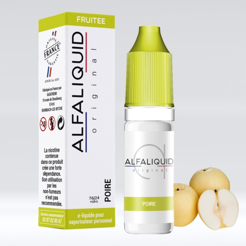 Poire 10ml (6mg) - Alfaliquid Fruitées