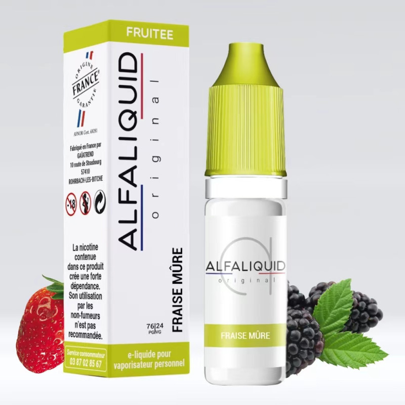 Fraise Mure 10ml (0mg) - Alfaliquid Fruitées