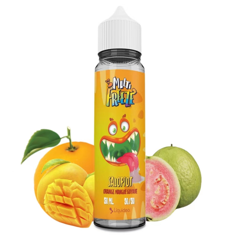 Salopiot Orange Mangue Goyave 50ml (0mg) - Multifreeze by Liquideo