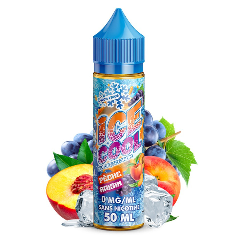 Pêche Raisin 50ml (0mg) - Ice Cool by Liquidarom