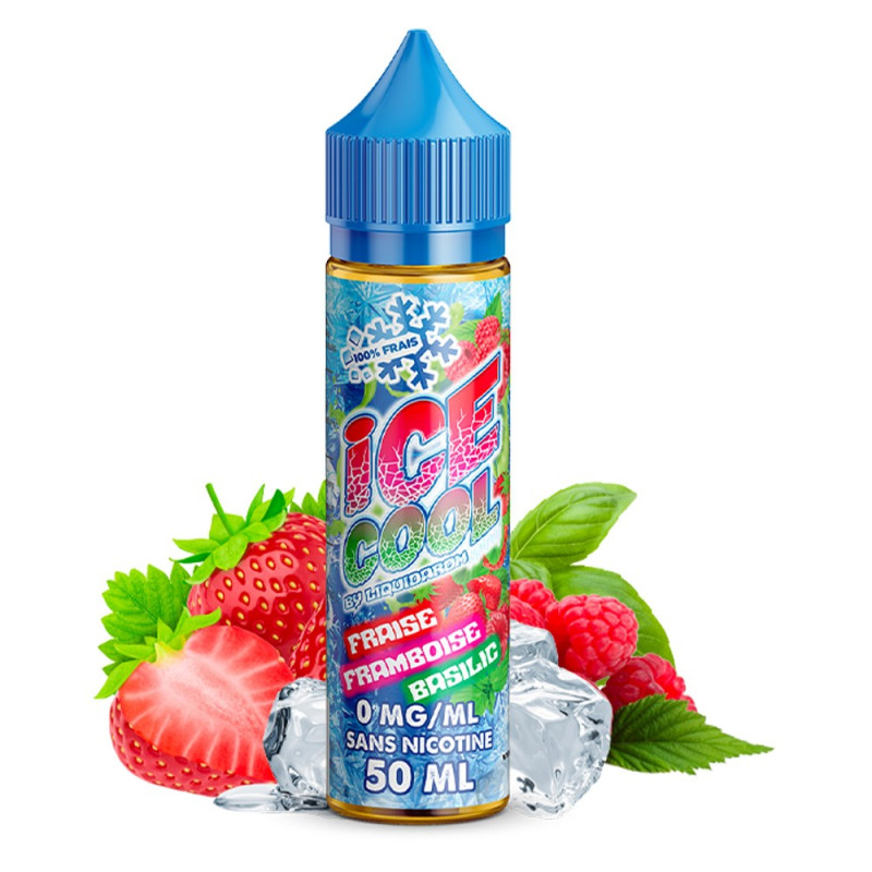 Fraise Framboise Basilic 50ml (0mg) - Ice Cool by Liquidarom