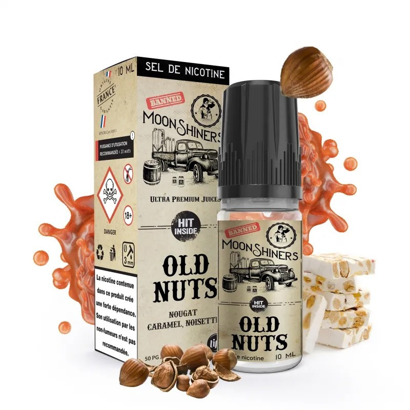 Moon Shiners : Old Nuts 10ml SALT (20mg) - Le French Liquide