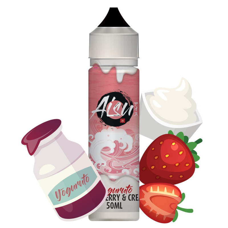 Strawberry & Cream 50ml (0mg) - AISU Yoguruto