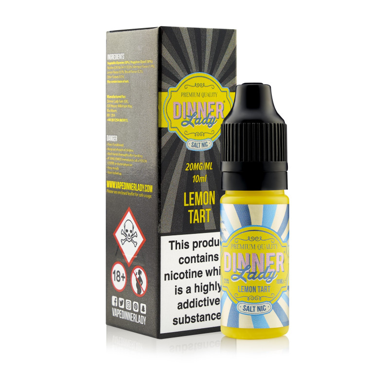 Dinner Lady Lemon Tart 10ml Salt Nic (20mg) - Dinner Lady Lemon Tart 10ml Salt Nic