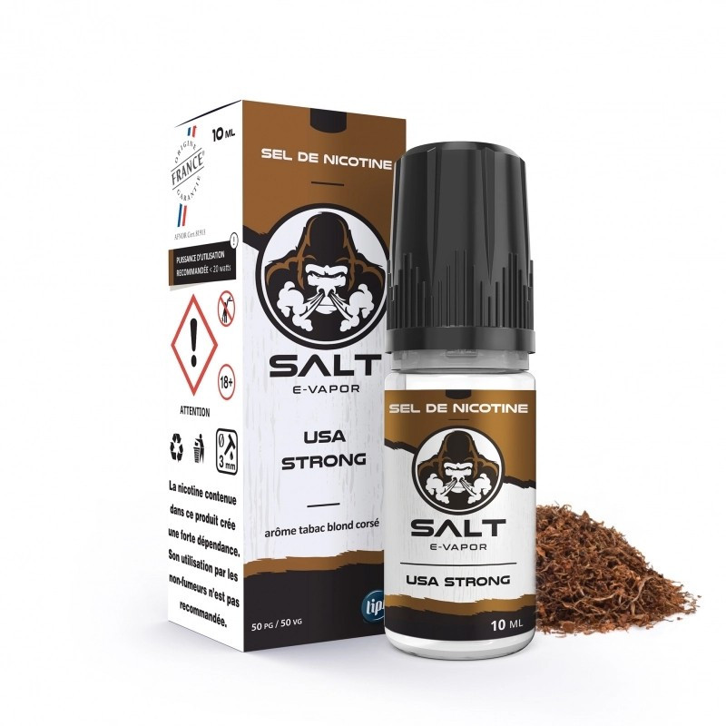 Salt E-Vapor: USA Strong 10ml (10mg) - Le French Liquide