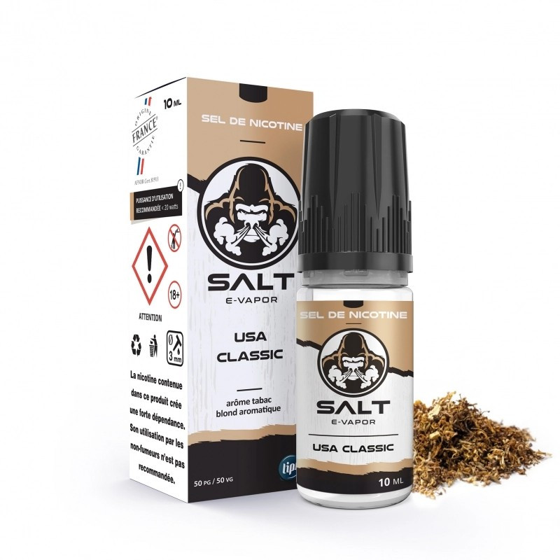 Salt E-Vapor: USA Classic 10ml (5mg) - Le French Liquide