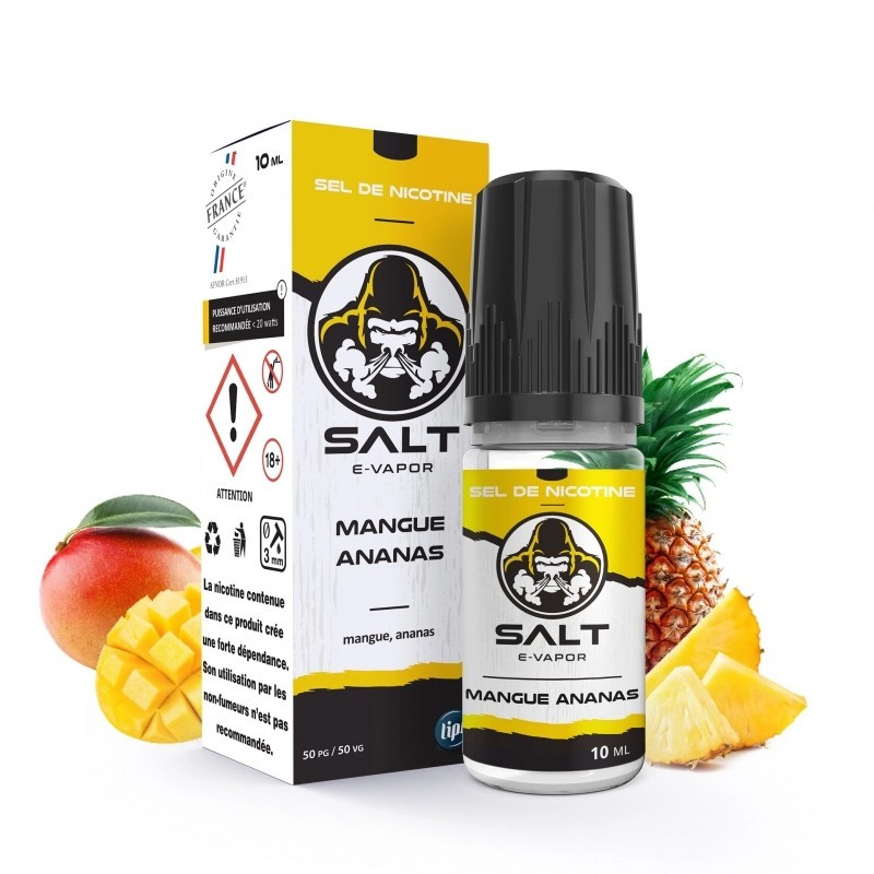 Salt E-Vapor: Mangue Ananas 10ml (10mg) - Le French Liquide