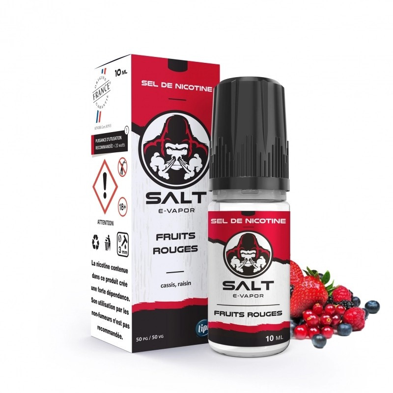 Salt E-Vapor: Fruits rouges 10ml (5mg) - Le French Liquide