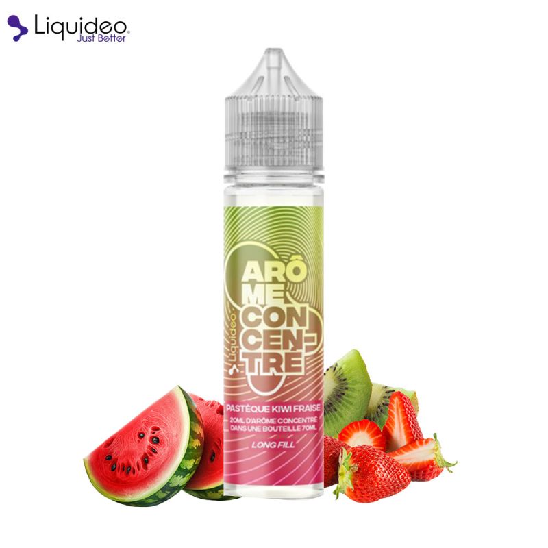 Concentré Pastèque Kiwi Fraise 20ml (0mg) - Liquideo Longfill