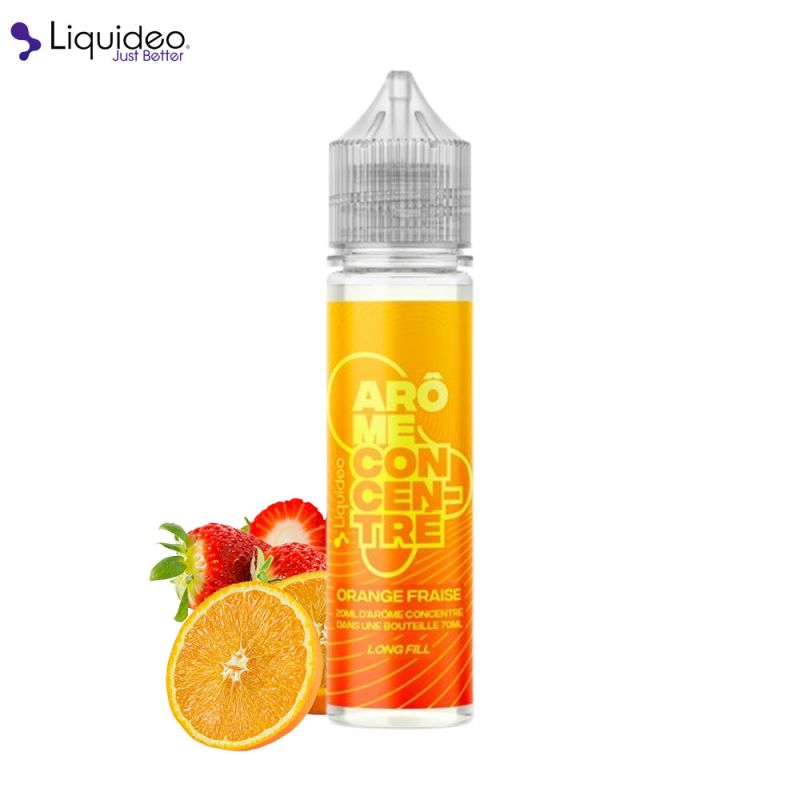 Concentré Orange Fraise 20ml (0mg) - Liquideo Longfill