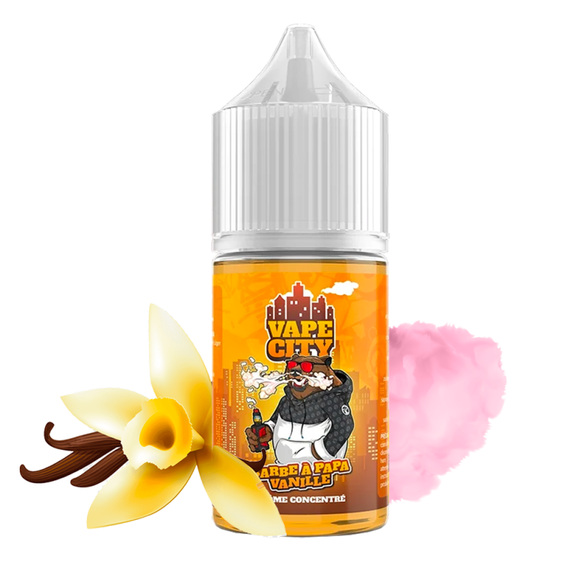 Concentré Barbe à Papa Vanille 30ml (0mg) - Vape City