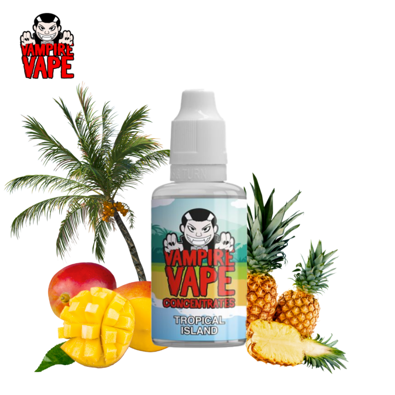 Concentré Tropical Island 30ml (0mg) - Vampire Vape