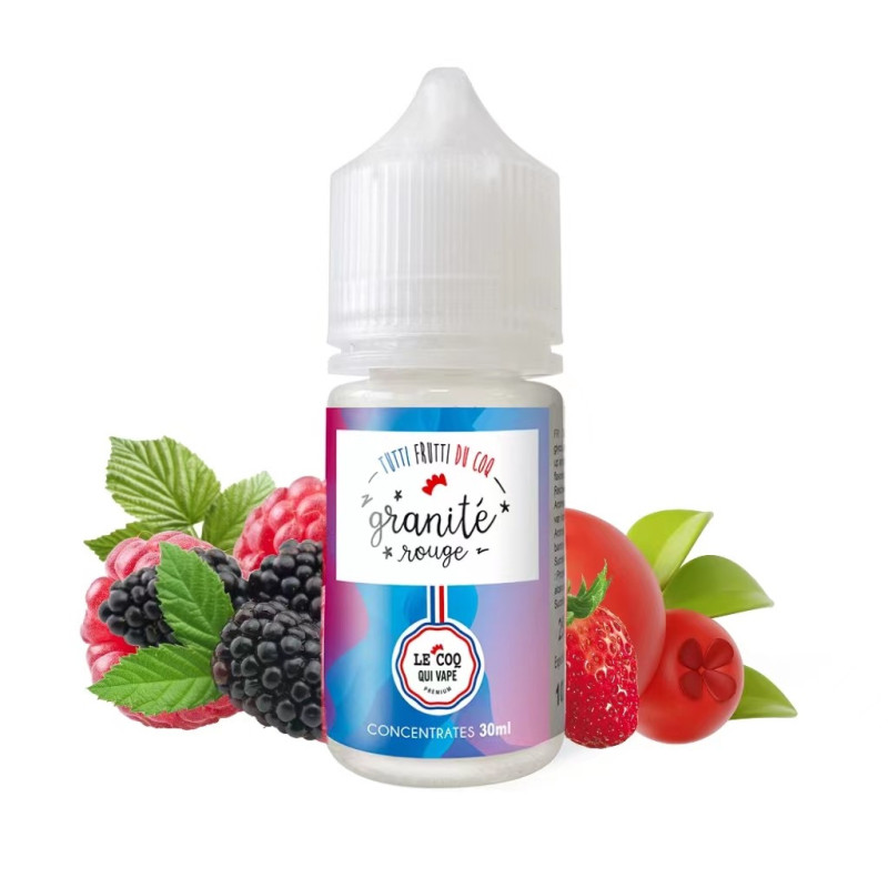 Concentré Granité Rouge 30ml (0mg) - Tutti Frutti du Coq