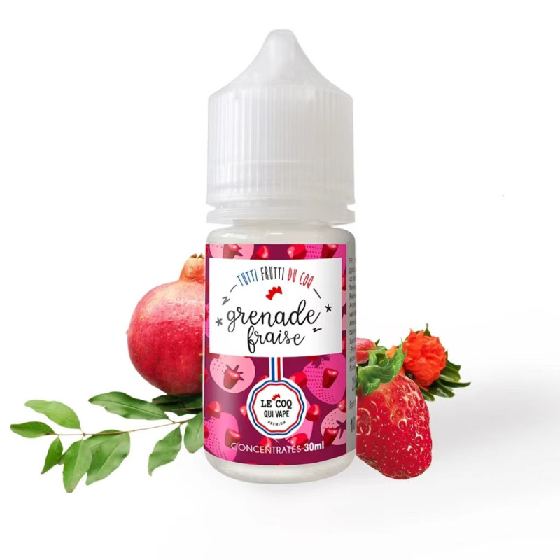 Concentré Grenade Fraise 30ml (0mg) - Tutti frutti du Coq