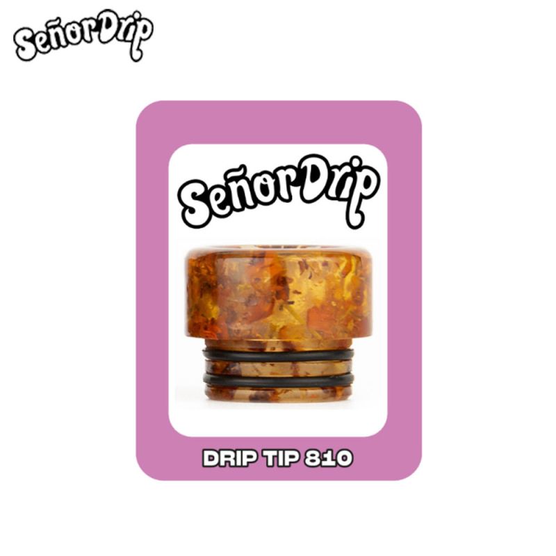 Drip Tip 810 Petal (White Brown) - Señor Drip Tip