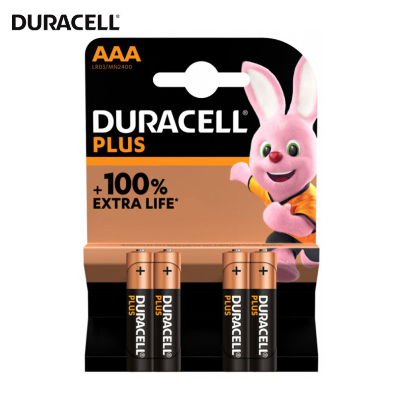 Piles Alcalines AAA LR03 Power Plus (4pcs) (Alcaline) - Duracell
