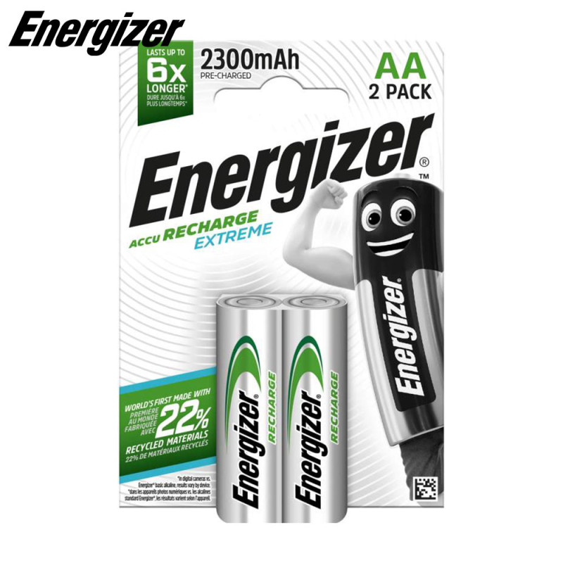 Piles rechargeables AA HR6 2300mAh (2pcs) (Rechargeable) - Energizer Extreme