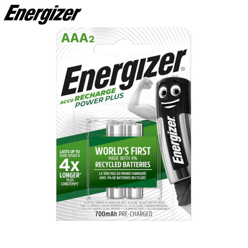 Piles rechargeables AAA HR03 700mAh (2pcs) (Rechargeable) - Energizer Power Plus
